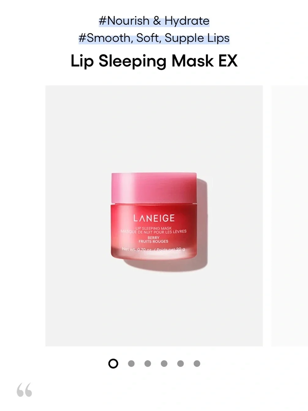 LANEIGE formula new texture